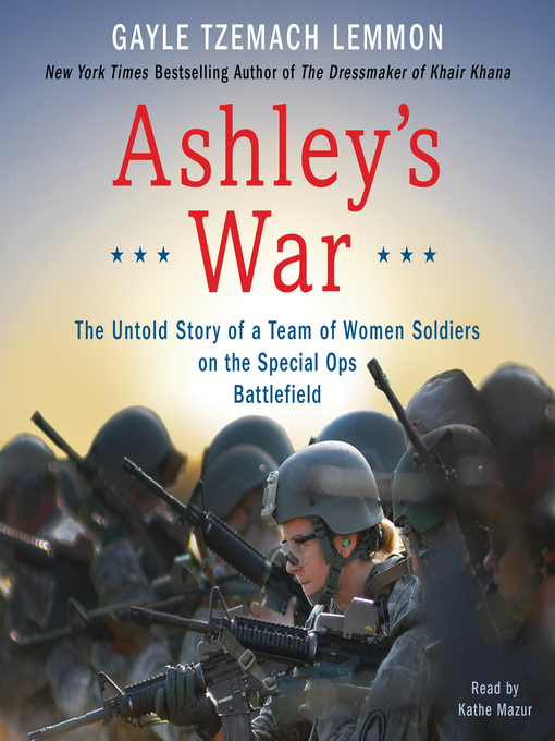 Book cover showing soldiers with one woman in spotlight